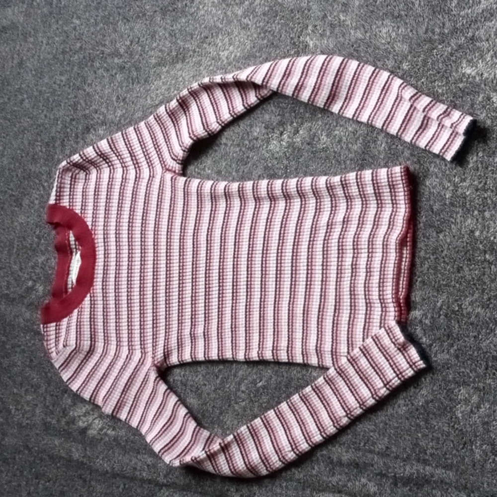 American Eagle slim fit long sleeve knit striped top
